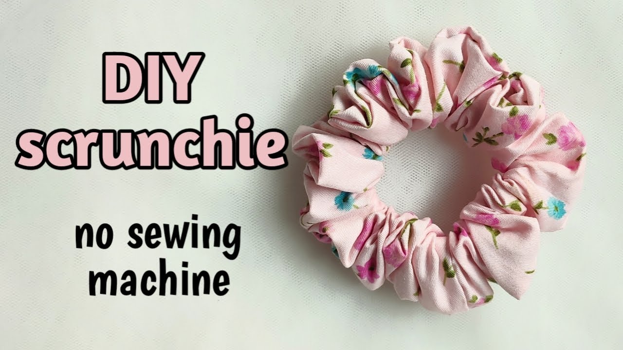 DIY scrunchies without sewing machine || cara membuat ikat rambut tanpa jahit mesin