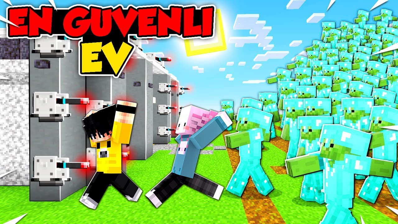 Minecraft'ta %100 GİRİLMESİ İMKANSIZ EN GÜVENLİ EVİ!