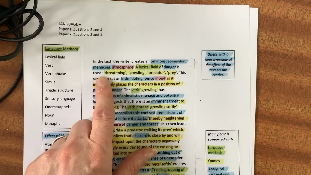 AQA GCSE Language P1 - Q2 Language