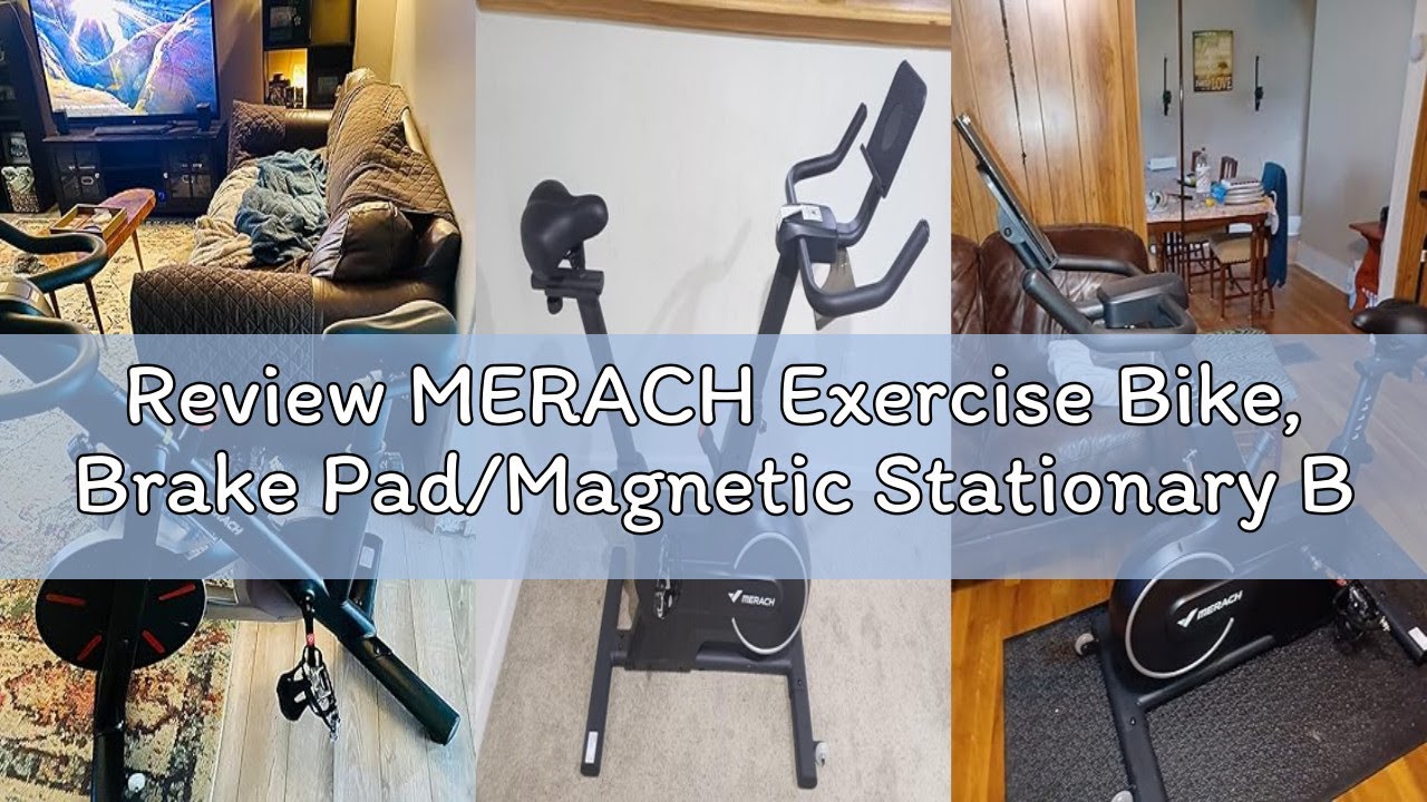 Review MERACH Exercise Bike, Brake Pad/Magnetic Stationary Bike with Exclusive App, Low Noise Indoor