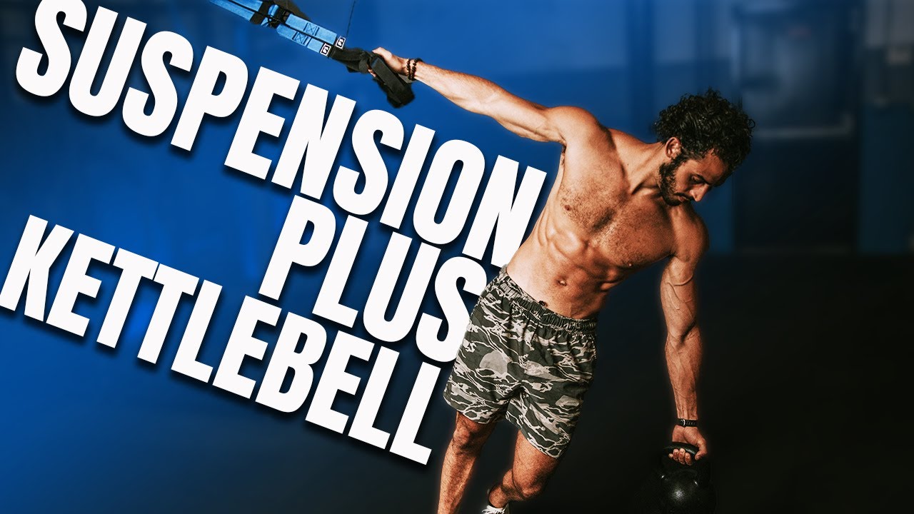 Try this Full Body Workout using Suspension Straps & a Kettlebell