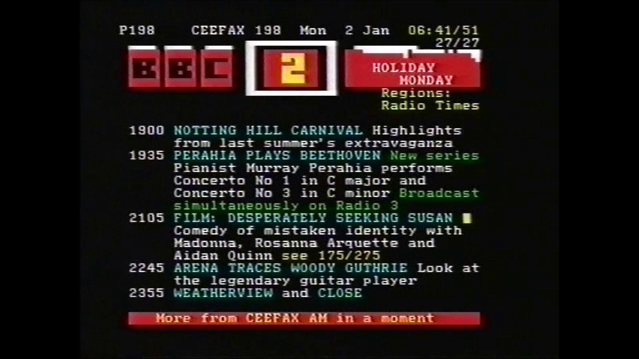 BBC1 Ceefax AM - Mon 2 Jan 1989 - One Of A Crowd