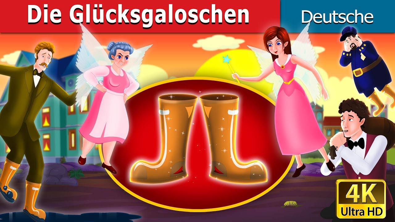 Die Glücksgaloschen | Galoshes of Fortune  in German  | Deutsche Märchen | @German Fairy Tales