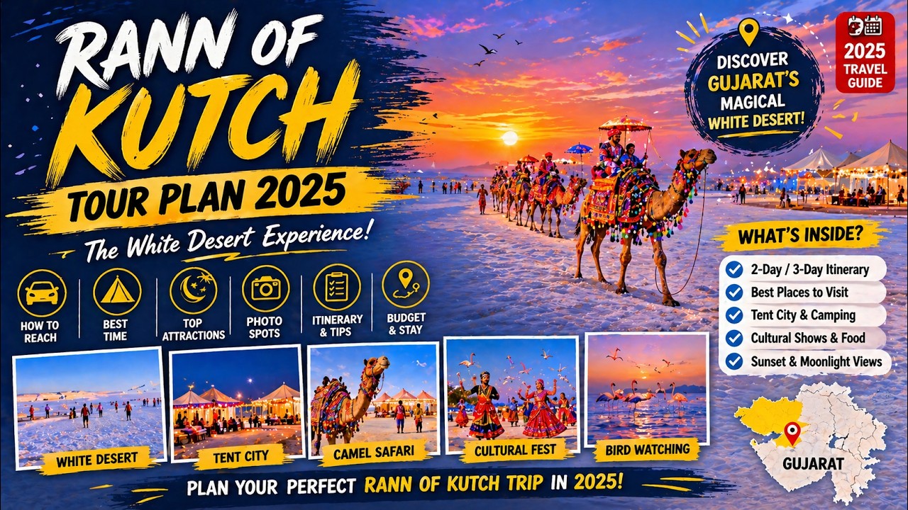 🌅 Rann of Kutch Tour Plan 2025 | Complete Travel Guide & Itinerary | Gujarat Tourism