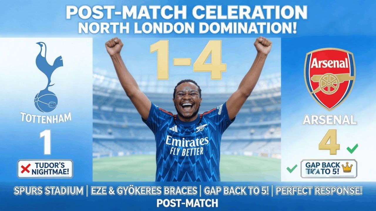 EZE 5 GOALS VS SPURS THIS SEASON?! 4-1 ARSENAL