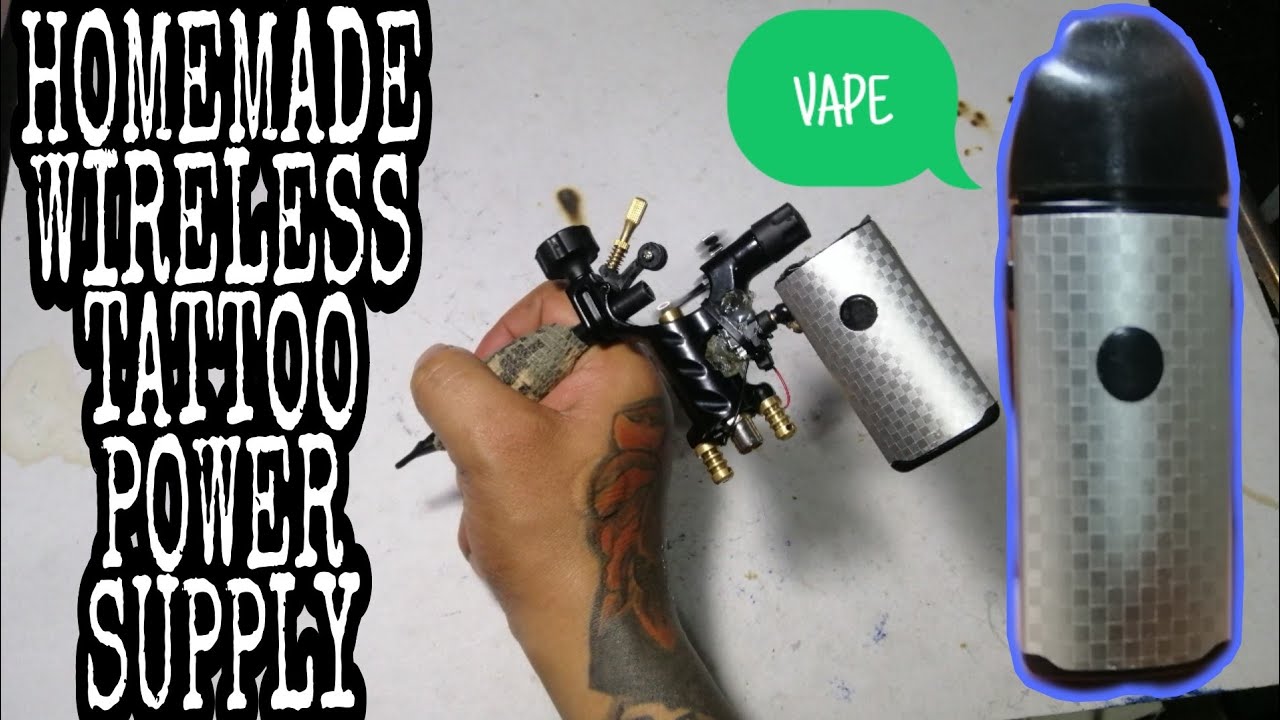 How to make wireless tattoo power supply at home USING VAPE (DIY) /paano gumawa ng power supply