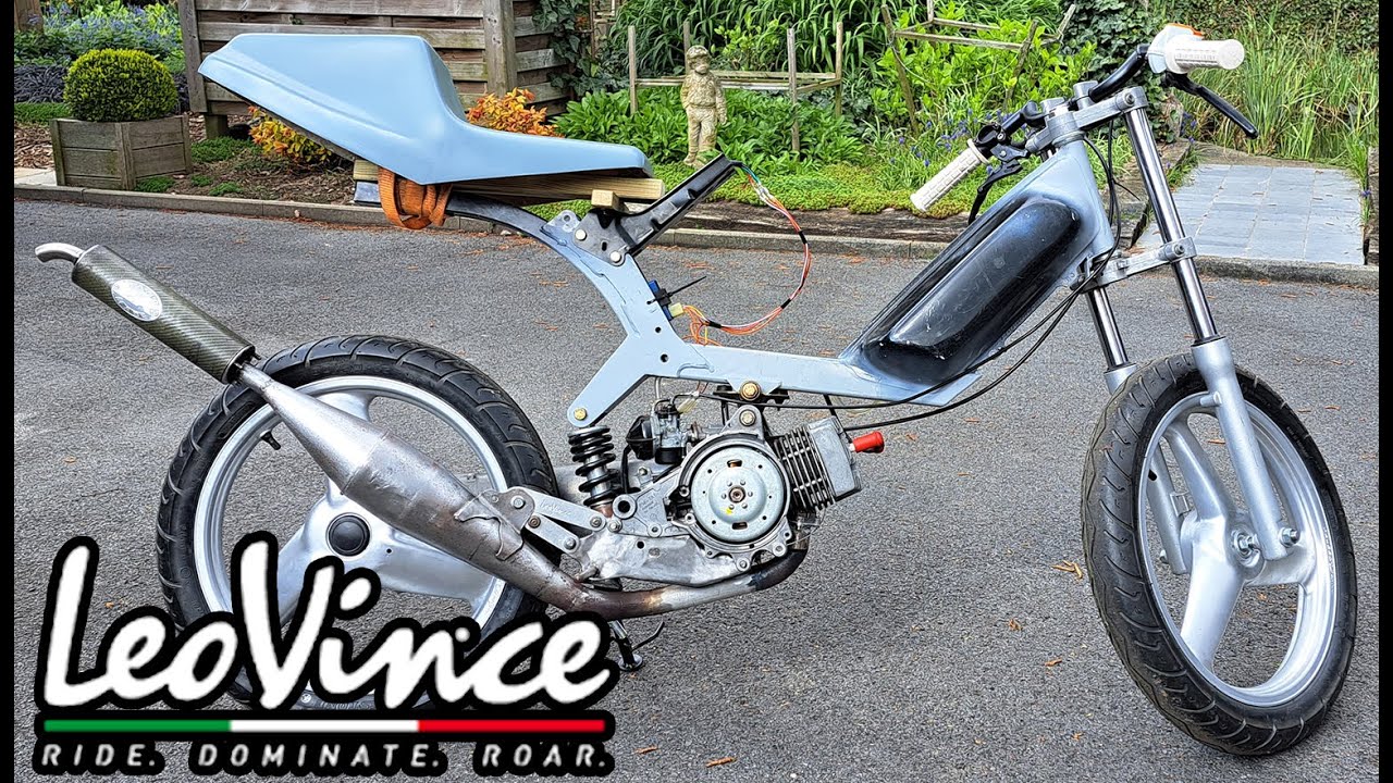 Leovince ZX silencer Malossi exhaust - Peugeot Fox 50cc Racer