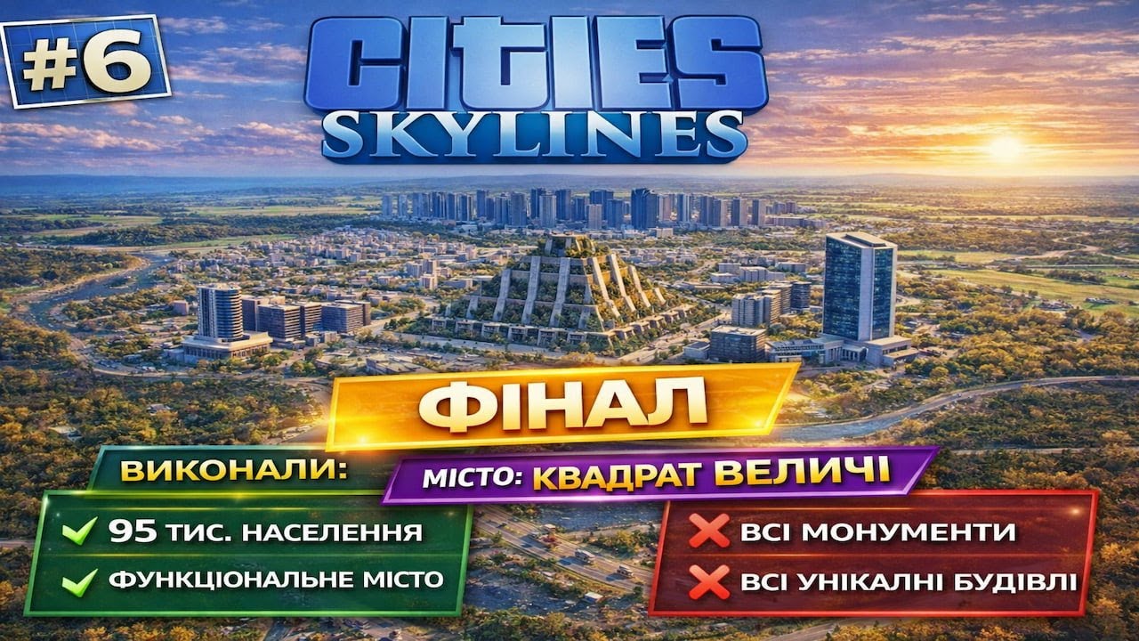 Cities Skylines — від села до Мегаполіса | Квадрат Величі | Серія #6