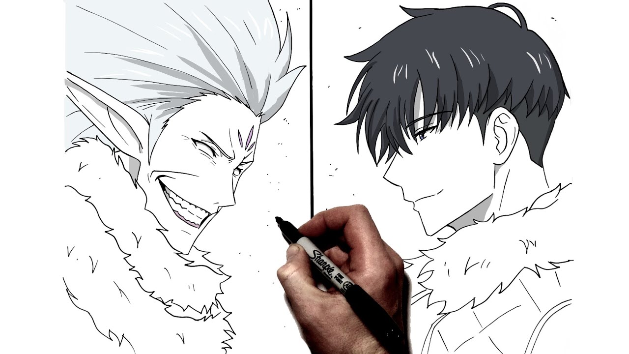 How To Draw Sung vs Baruka | Step By Step | Solo Leveling