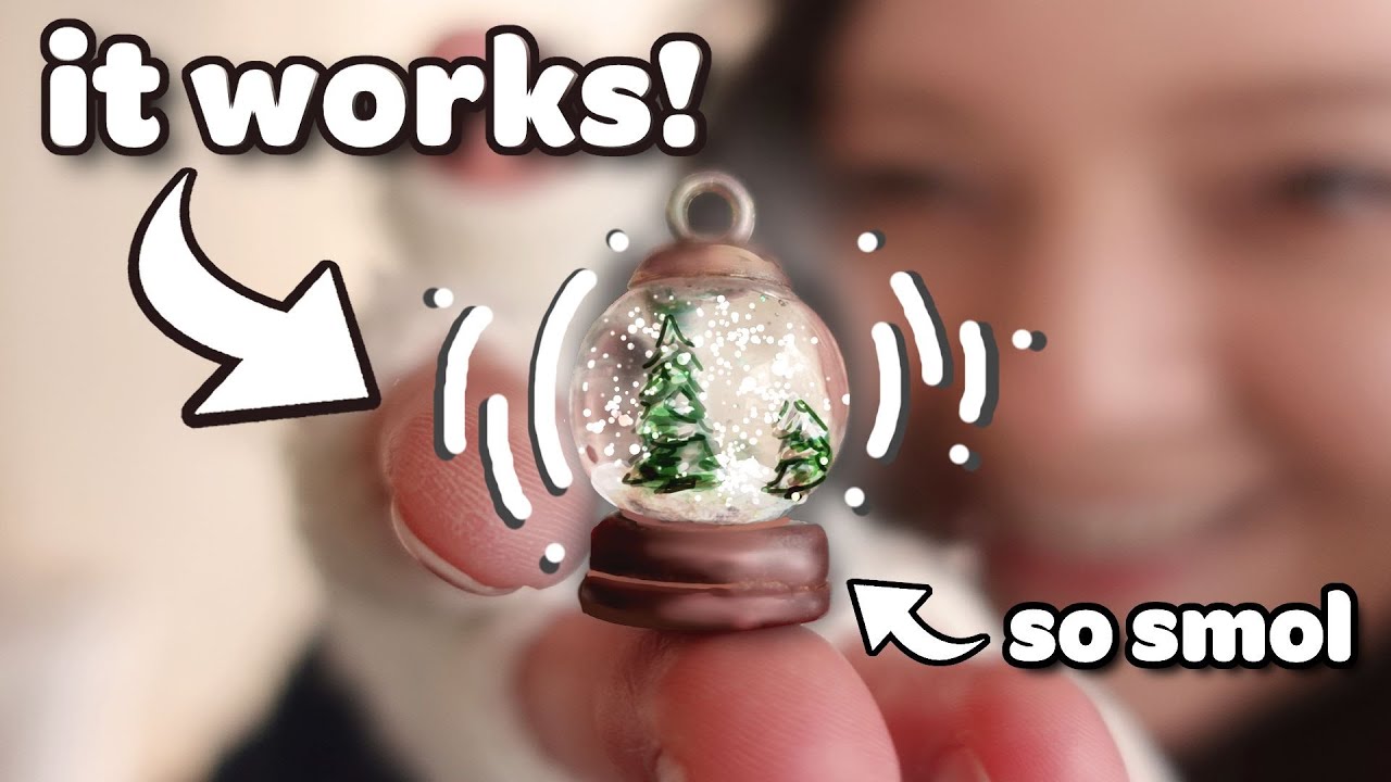 I made a *real* miniature Snow Globe!︱Cozy Craft Vlog ❄️