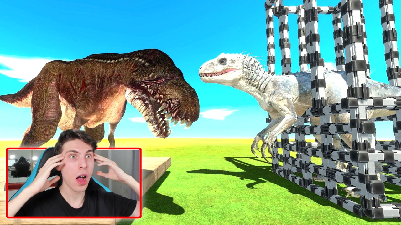 UN OJO DINOSAURIO ENCUENTRA Y ENFRENTA AL INDOMINUS REX -ANIMAL REVOLT BATTLE SIMULATOR
