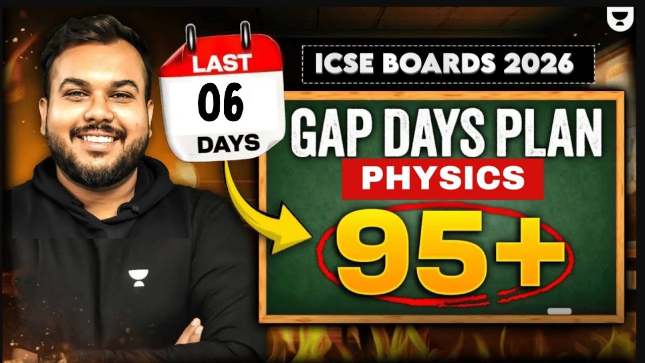 ICSE Class 10 Physics Gap Days Strategy 2026 | Complete Revision Strategy in 6 Days | Prem Sir