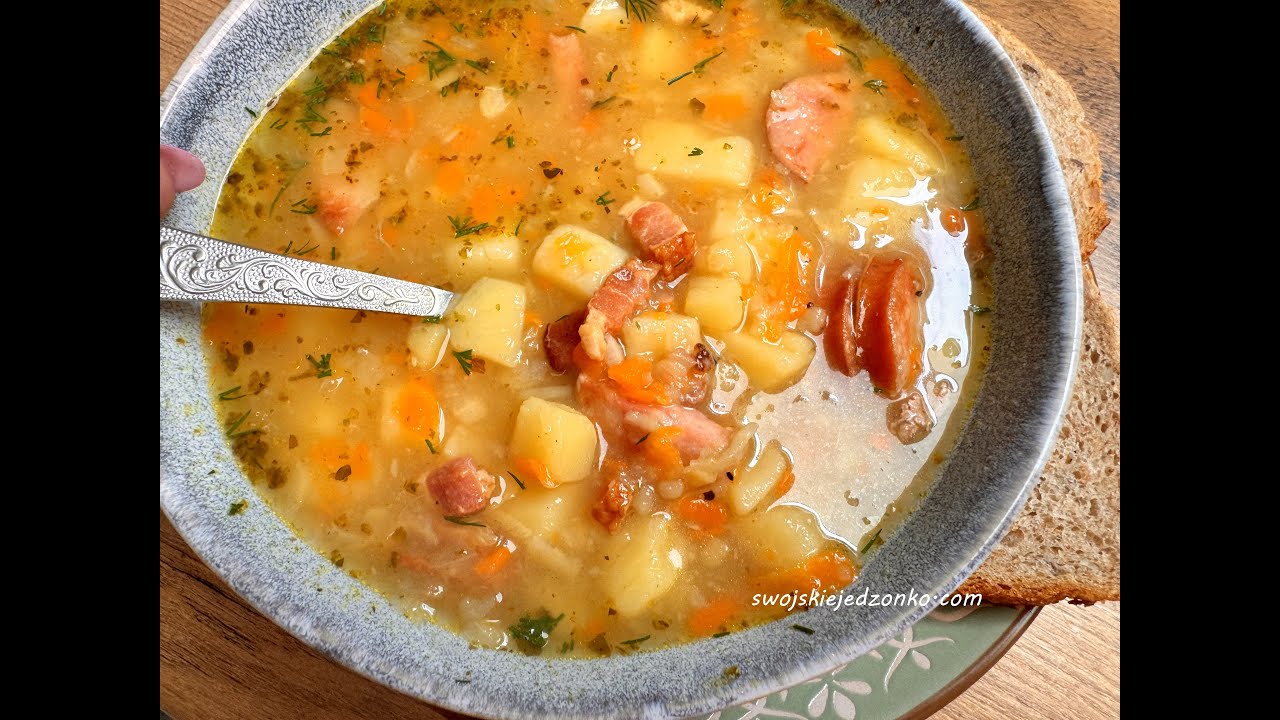 Kartoflanka z boczkiem i kiełbaską, prosty przepis jak u mamy #zupa #naobiad