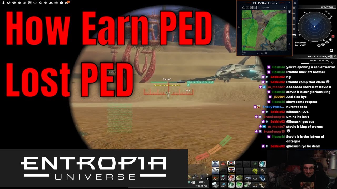 Finding @EarnPED In The PvP Area Of Entropia Universe And Making Him Lose PED