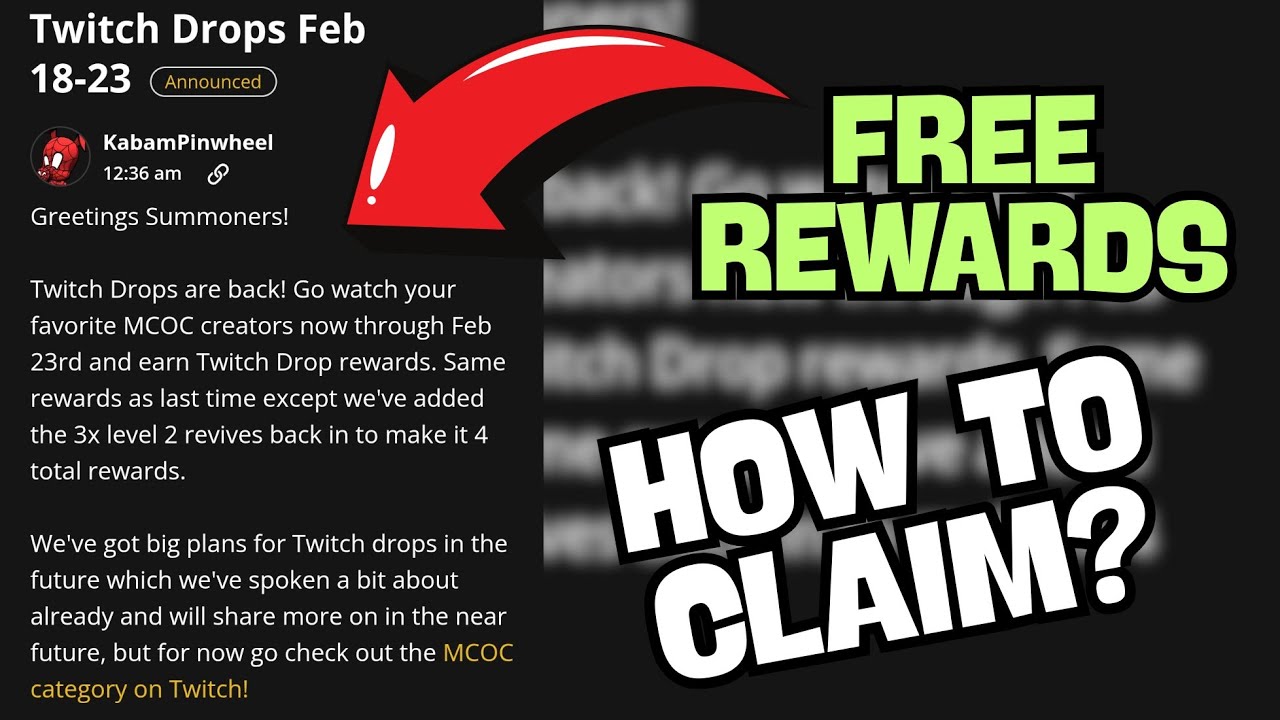 FREE REWARDS 🔥 | HOW TO CLAIM TWITCH DROPS?- MCOC