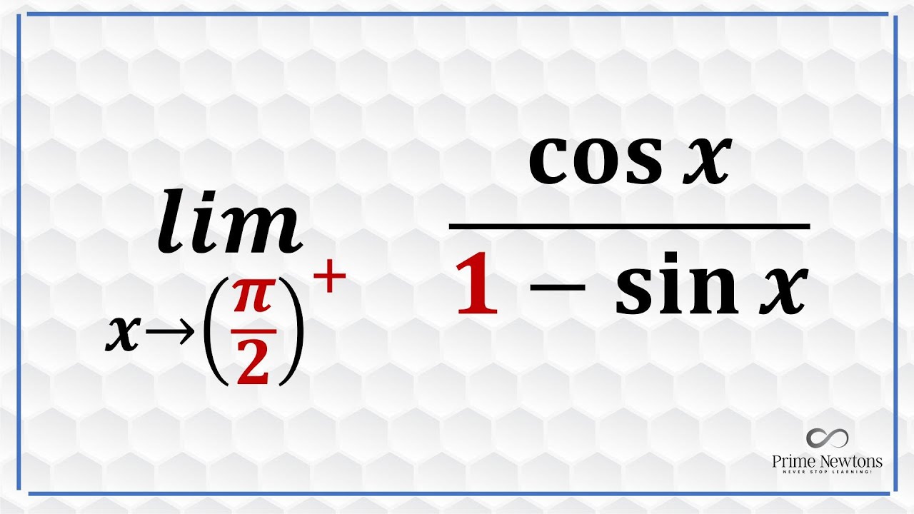 Limit[x-(pi/2)+ of  cosx/(1-sinx)