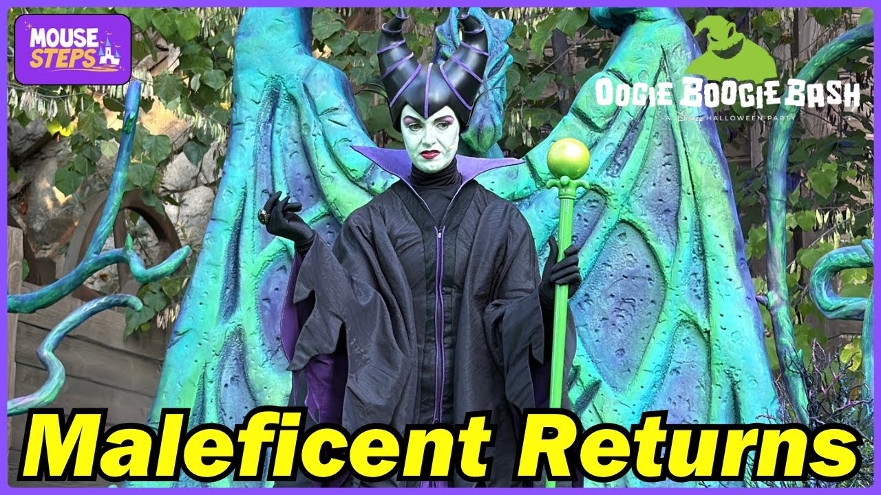 Maleficent Returns to Oogie Boogie Bash 2025 at Disneyland Resort - Halloween Party