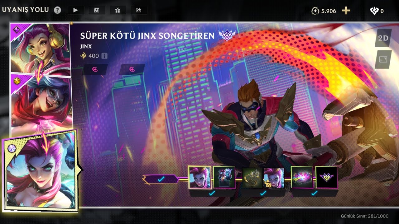 Supervillain Jinx Doombringer / Süper Kötü Jinx Songetiren Wildrift 