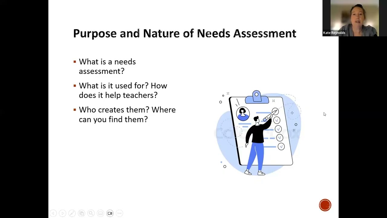 Dr Kate Mastruserio Raynolds: Where to begin instructions   Designing Needs Assessment