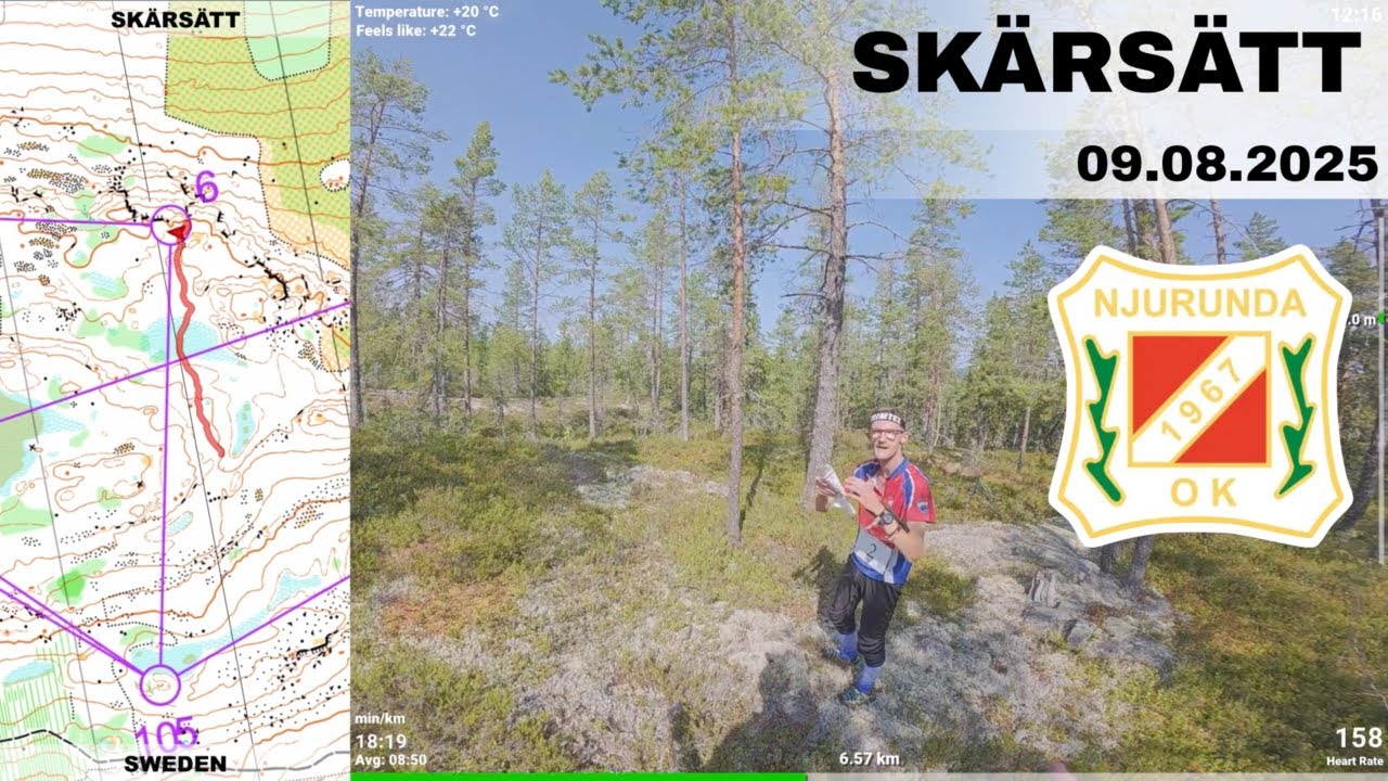 Headcam Orienteering: Skärsätt, Njurunda, Sweden