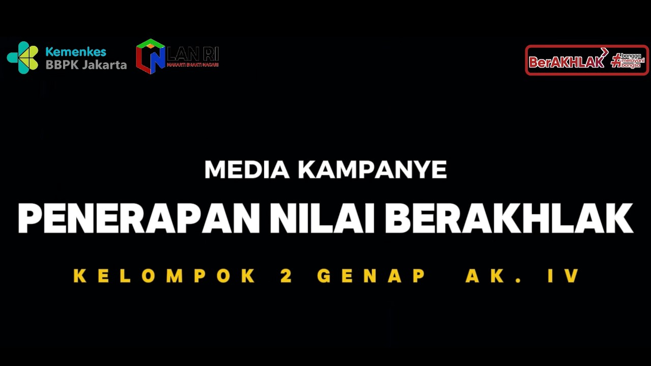 Video Media Kampanye Penerapan Nilai-Nilai BerAKHLAK