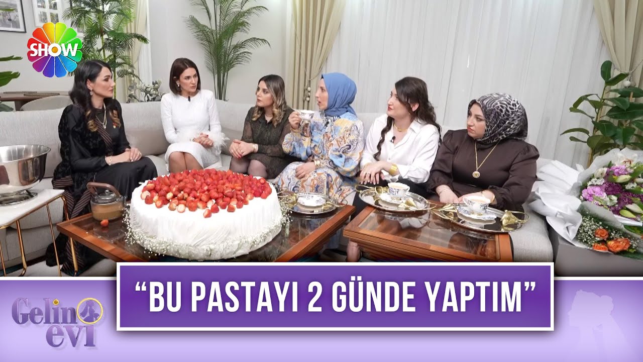 Yıldız Gelin misafirlerine 'sütlü çay' ve devasa pastasından ikram ediyor | Gelin Evi 1631. Bölüm