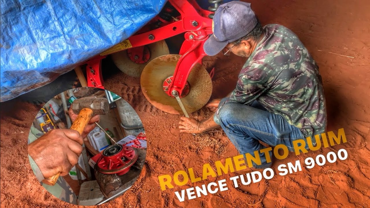 COMO TROCAR ROLAMENTO DO DISCO DE CORTE DA PLANTADEIRA VENCE TUDO SM 9000!!!!!