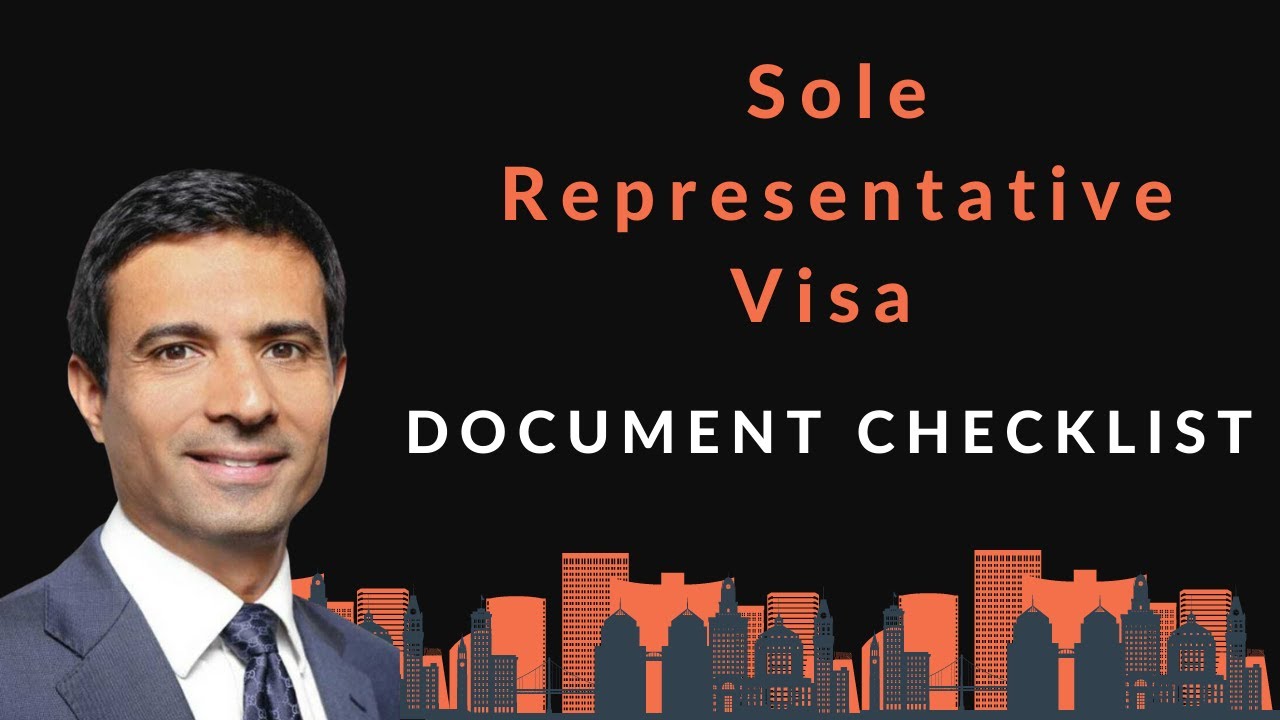 Sole Representative Visa  Document Checklist