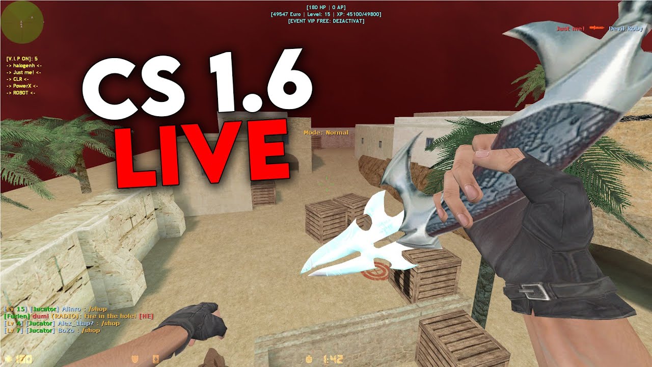 🔴LIVE pe CS 1.6 cu ABONATII | HUMANS vs ALIENS pe FURIEN MOD | CONCURS V.I.P
