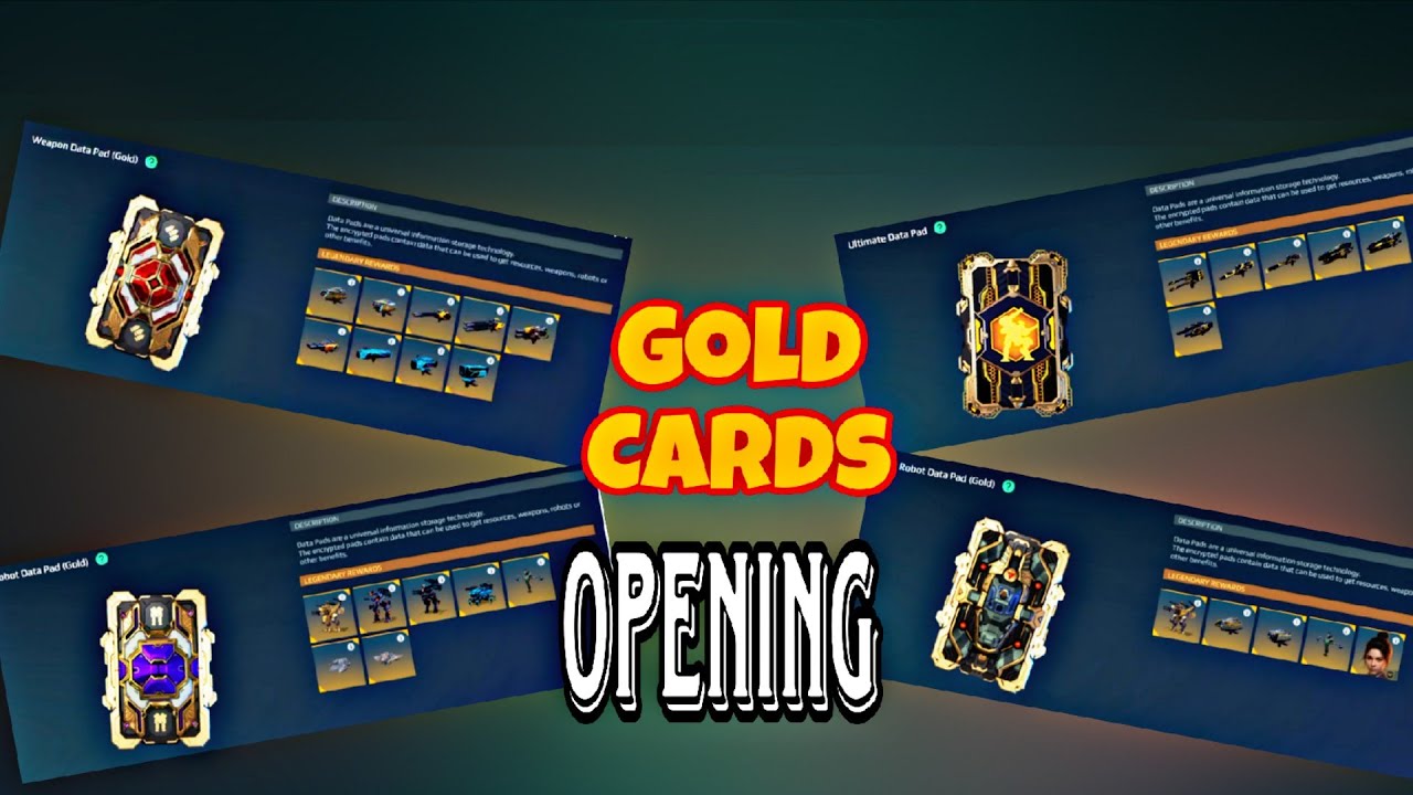 Opening Different Gold cards War Robots [WR]