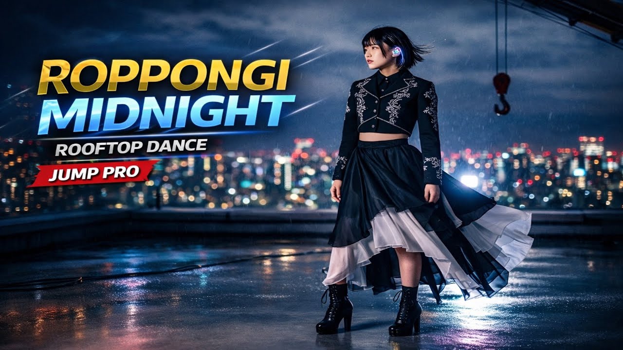 六本木 / ルーフトップダンスMV｜1 Girl｜真夜中×雨上がり｜Cinematic Night City（Jump Pro）