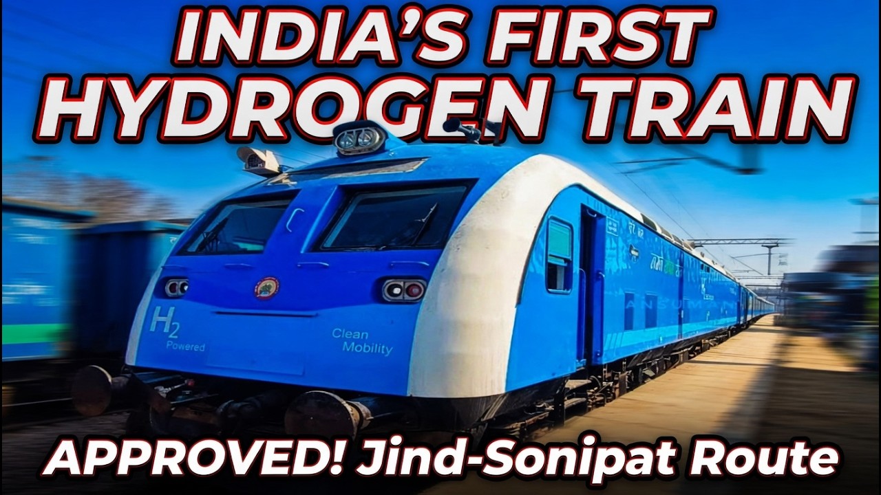 India Approves First Hydrogen-Powered Train for Jind Sonipat Green Railway Corridor @NewsStation