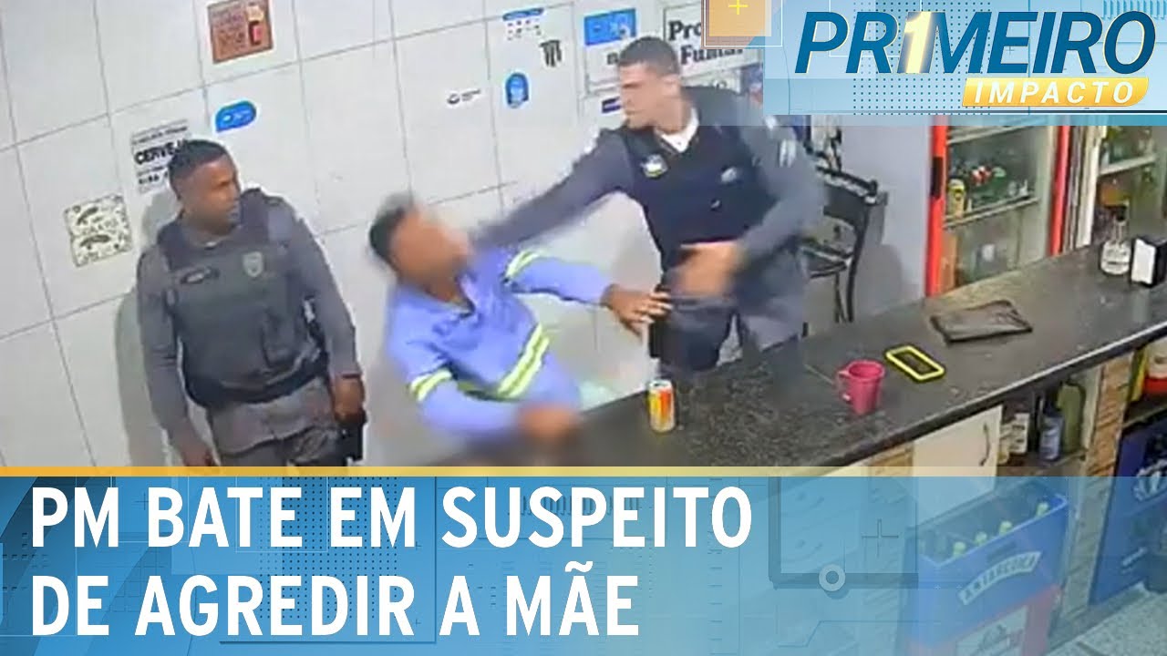 PM estapeia homem que teria agredido a própria mãe | Primeiro Impacto (04/11/24)