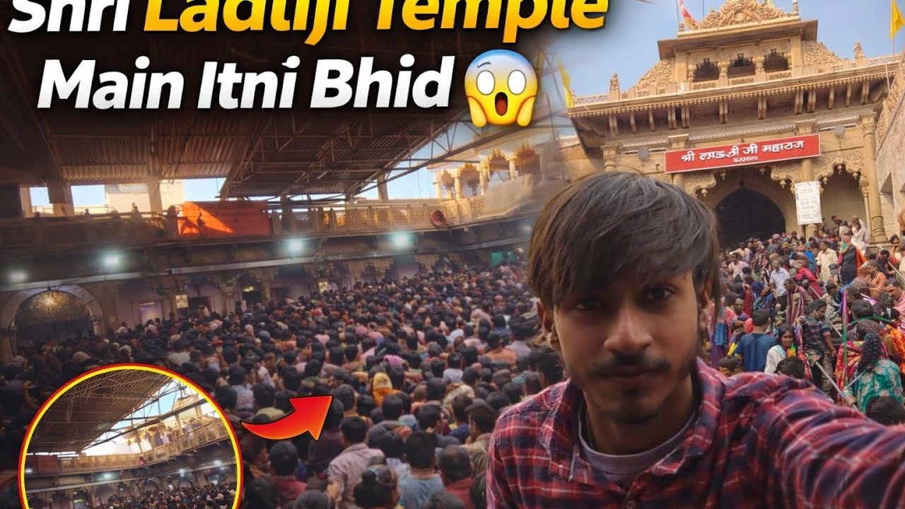 Shri ladliji Temple main itni bhid 😱 #ShriLadlijiTemple#LadlijiTemple#Barsana#TempleVlog#vlog#foryou