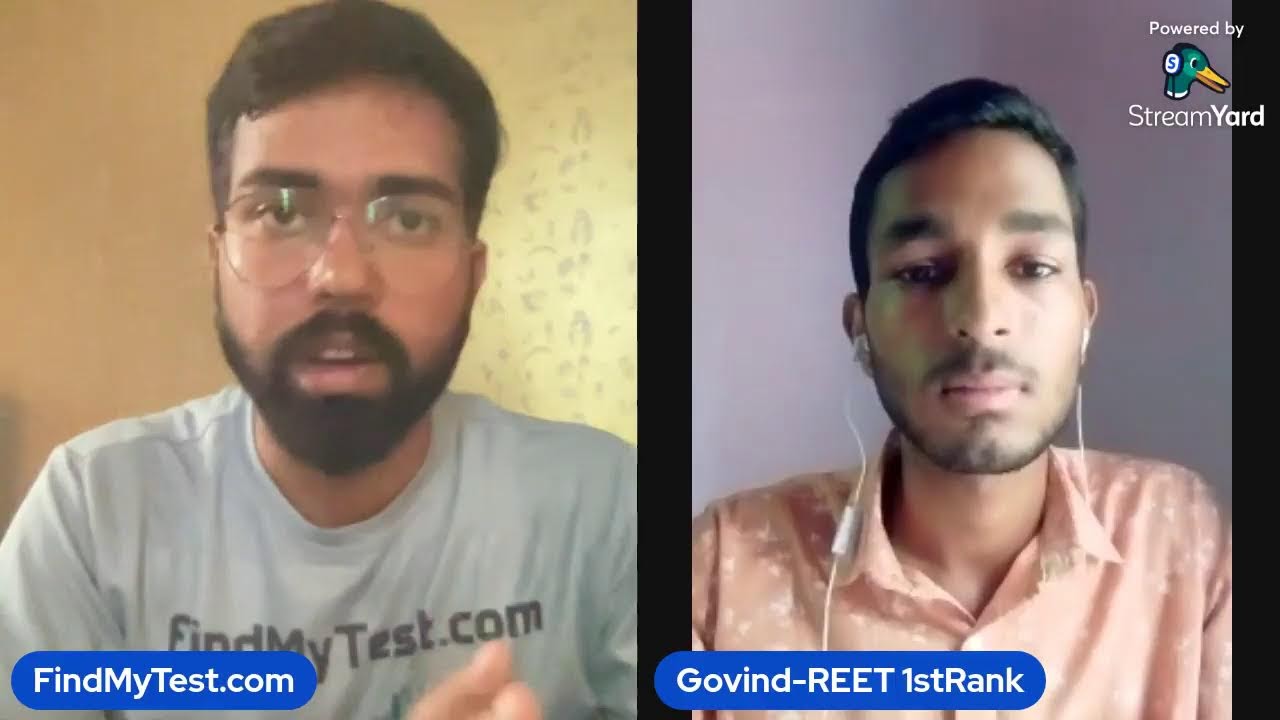 Mission #REET2022 - Live with REET Topper Govind Soni