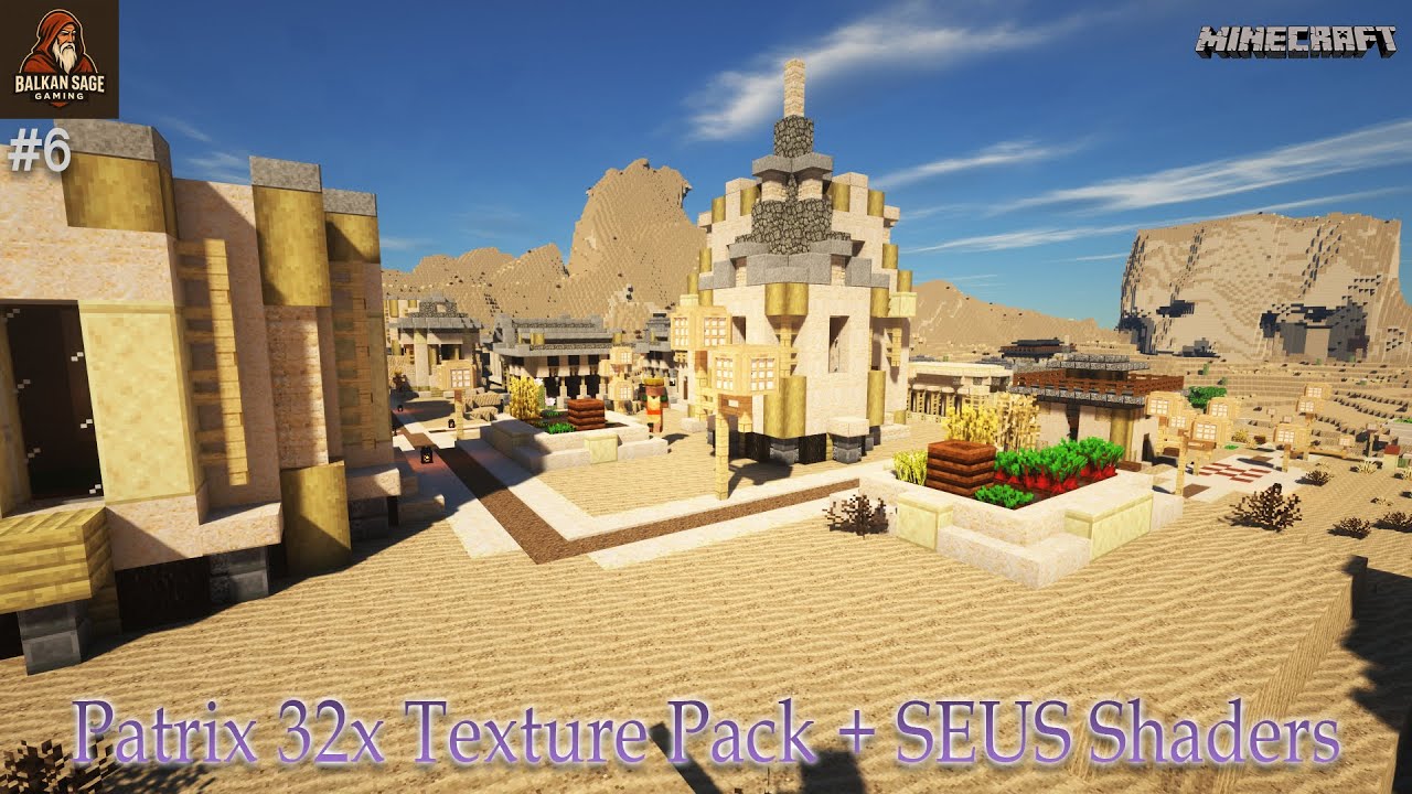 🏜️✨Looting the Sand Village | Minecraft Patrix 32x Texture Pack + SEUS Shaders #6
