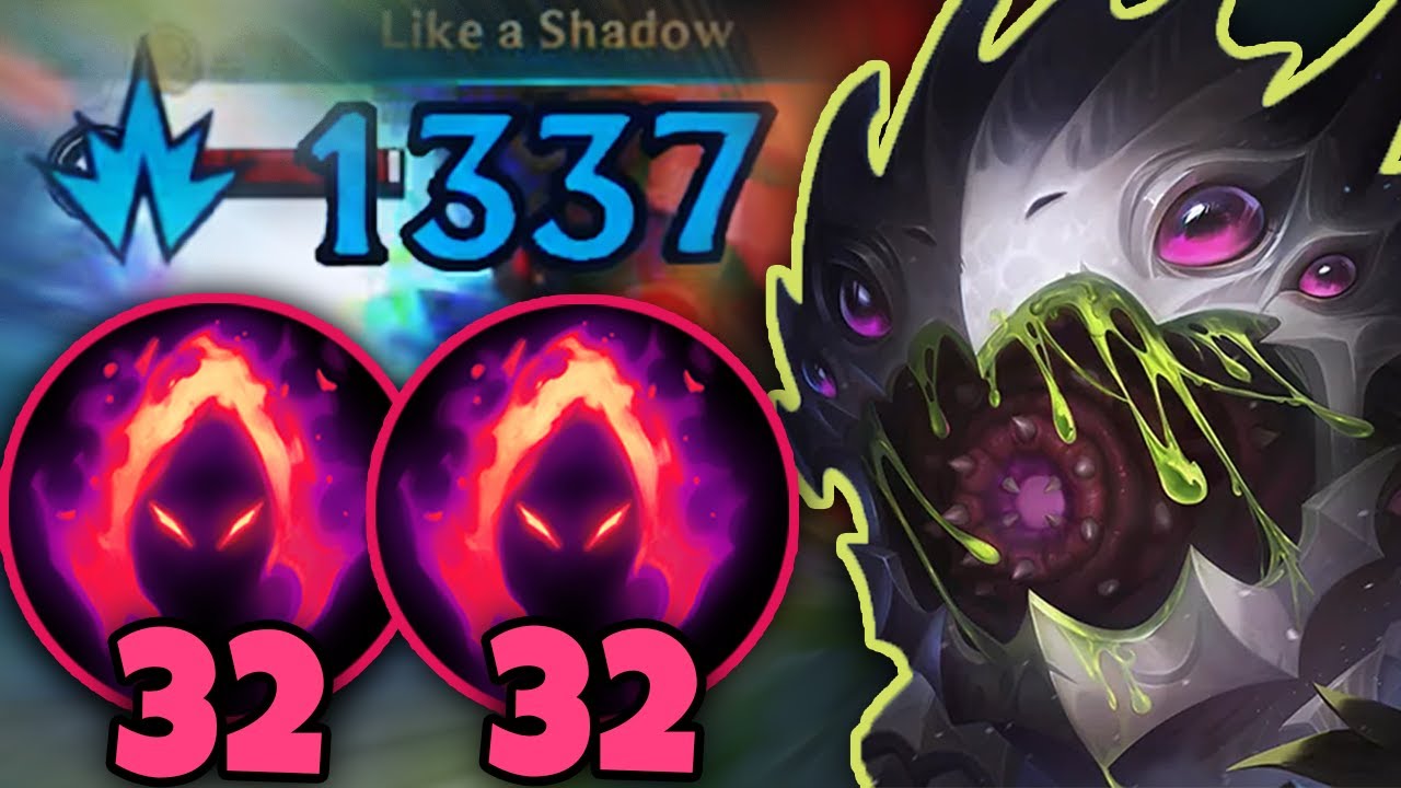 Wild Rift Kog'Maw 32 Stacks Dark Harvest is OP | 3 Hits Only!