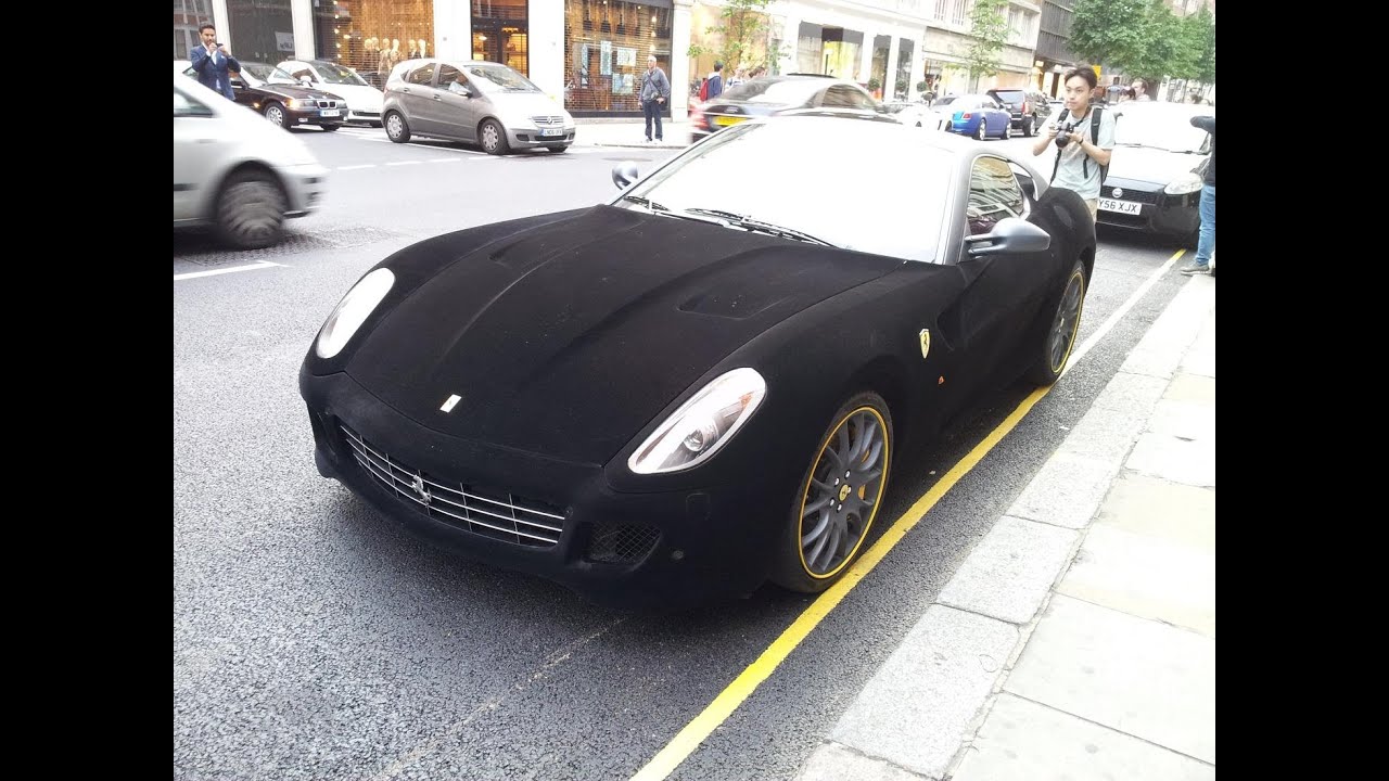 Supercars In London - VELVET Ferrari 599, LOUD Matte Black Aventador, Huayra, F50, 458's, Arab Cars