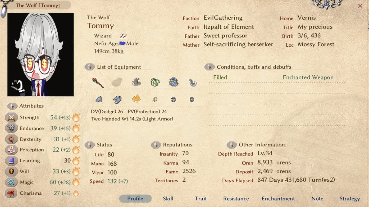 (Elin) Foxboy wizard is a master of the blade
