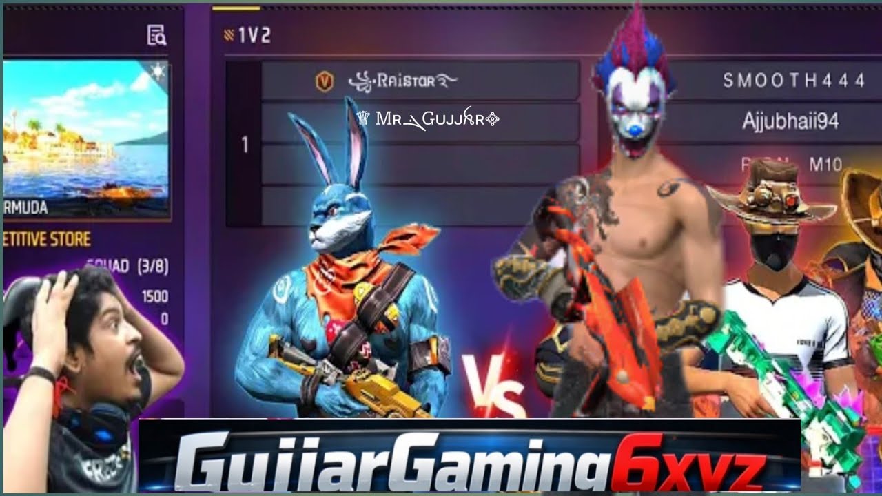 Mr Gurjar vs RAISTAR 🔥 | 4v4 में जबरदस्त Fight 😈4v4 Clash 💥 4v4 😱 Sandeep chu............😂