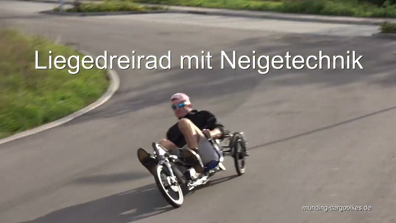 Liegedreirad mit Neigetechnik - Carvingtrike made by munding-cargobikes