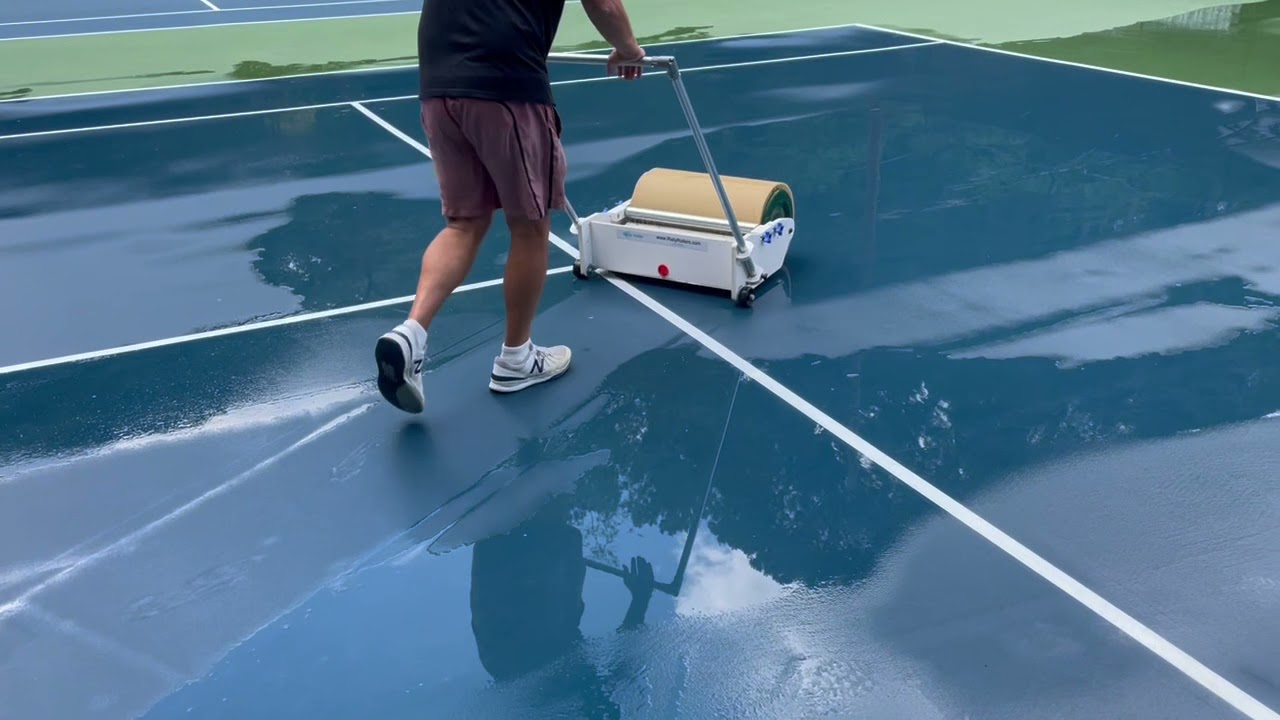 Rally Roller sqeegee courts dry in minutes