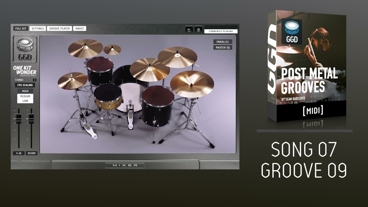 GGD Post Metal Grooves by Sean Radcliffe - Midi Pack Examples