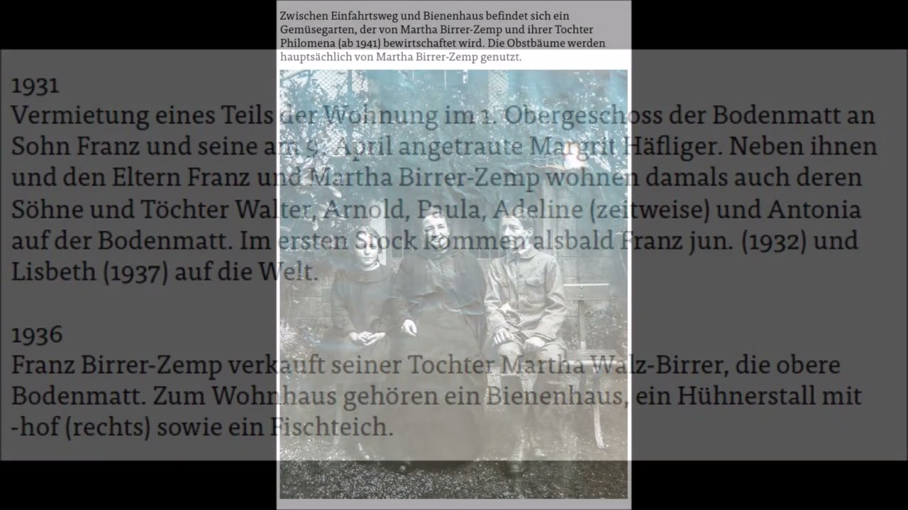 Bodenmatt Entlebuch im Wandel der Zeit