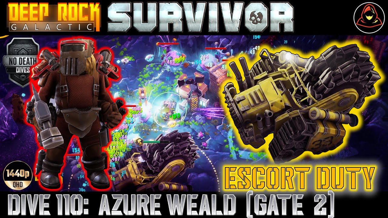 Deep Rock Galactic: Survivor | Dive 110: Escort Duty - Gate 2 - Azure Weald (Haz 5)