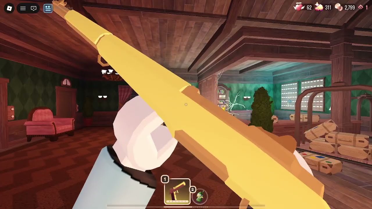 Doors Item shop Clipped Golden Blaster Skin (Read description)