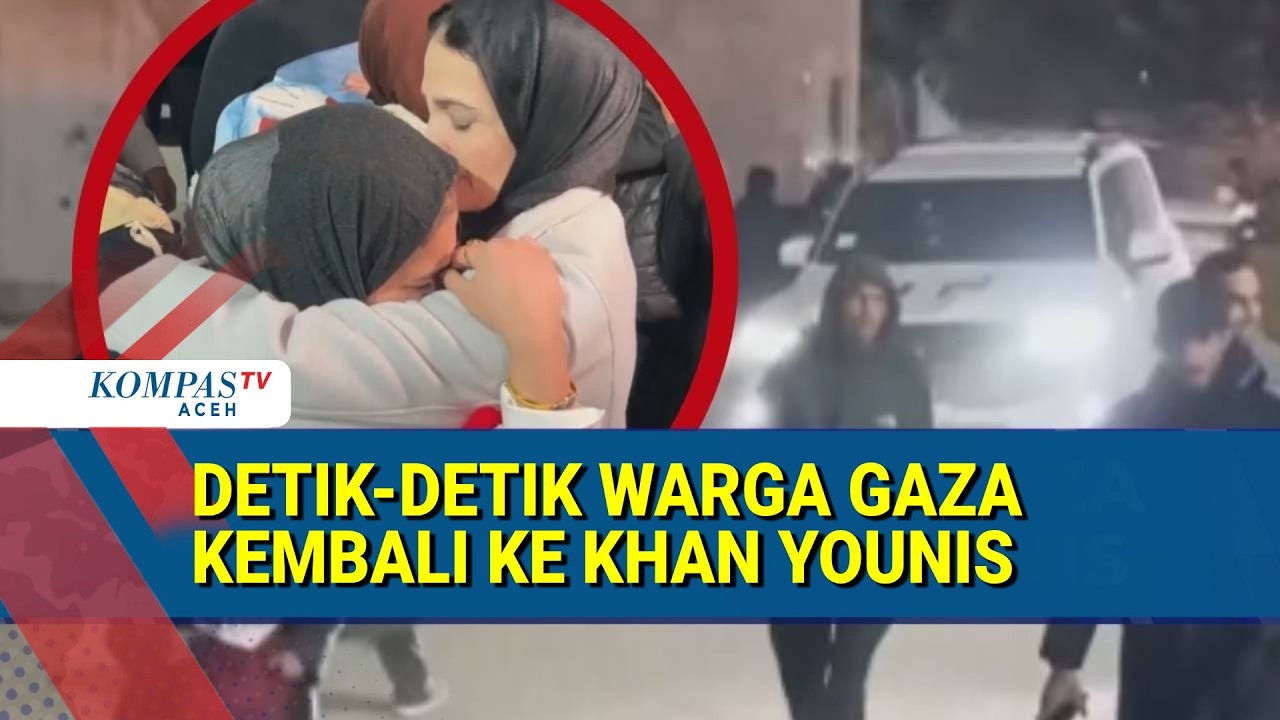 Detik-Detik Warga Gaza Tiba di Khan Younis Usai Perjalanan Panjang