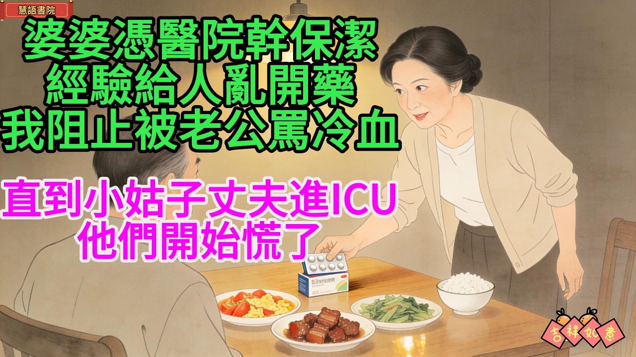 婆婆憑醫院幹保潔經驗給人亂開藥，我阻止被老公罵冷血，直到小姑子丈夫進ICU .................！🌹#情感故事 #為人處世  #生活經驗 #情感 #婚姻  #故事