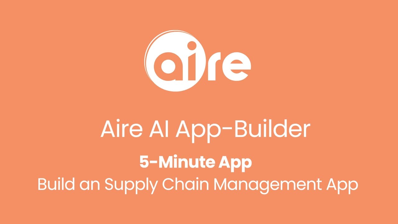 Build a Supply Chain Management App in 5 Minutes