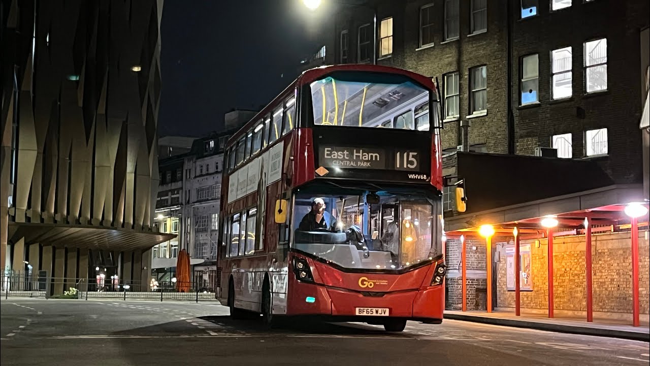 FRV. Go Ahead London Route 115. Aldgate - East Ham, Central Park. Gemini 3 B5LH WHV68 (BF65 WJV)
